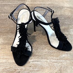 BCBGeneration black suede 4 inch heels, size 8